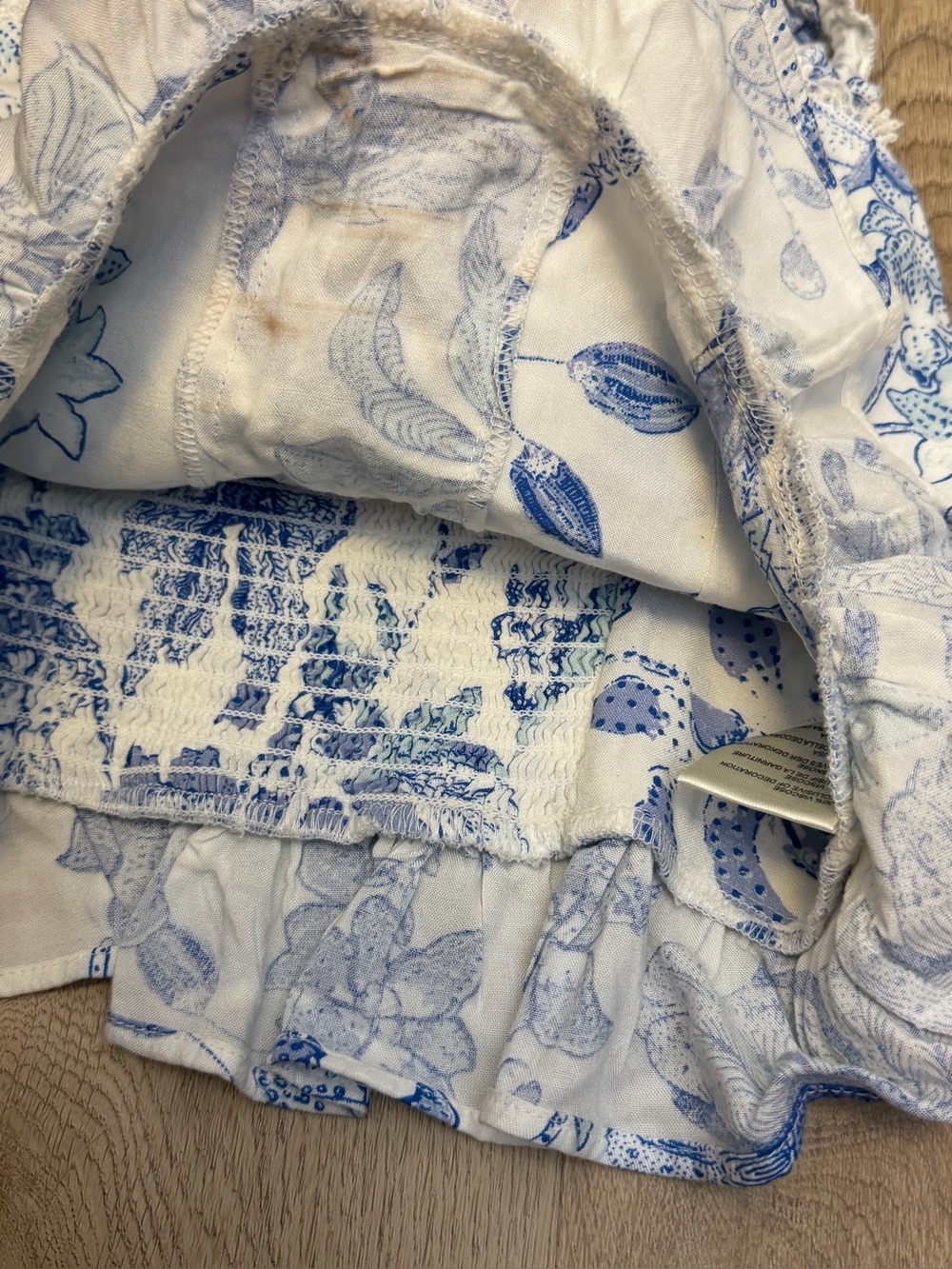 Urban Outfitters Blue & White Floral Lace-Trim Bustier Tank - Picture 6 of 8